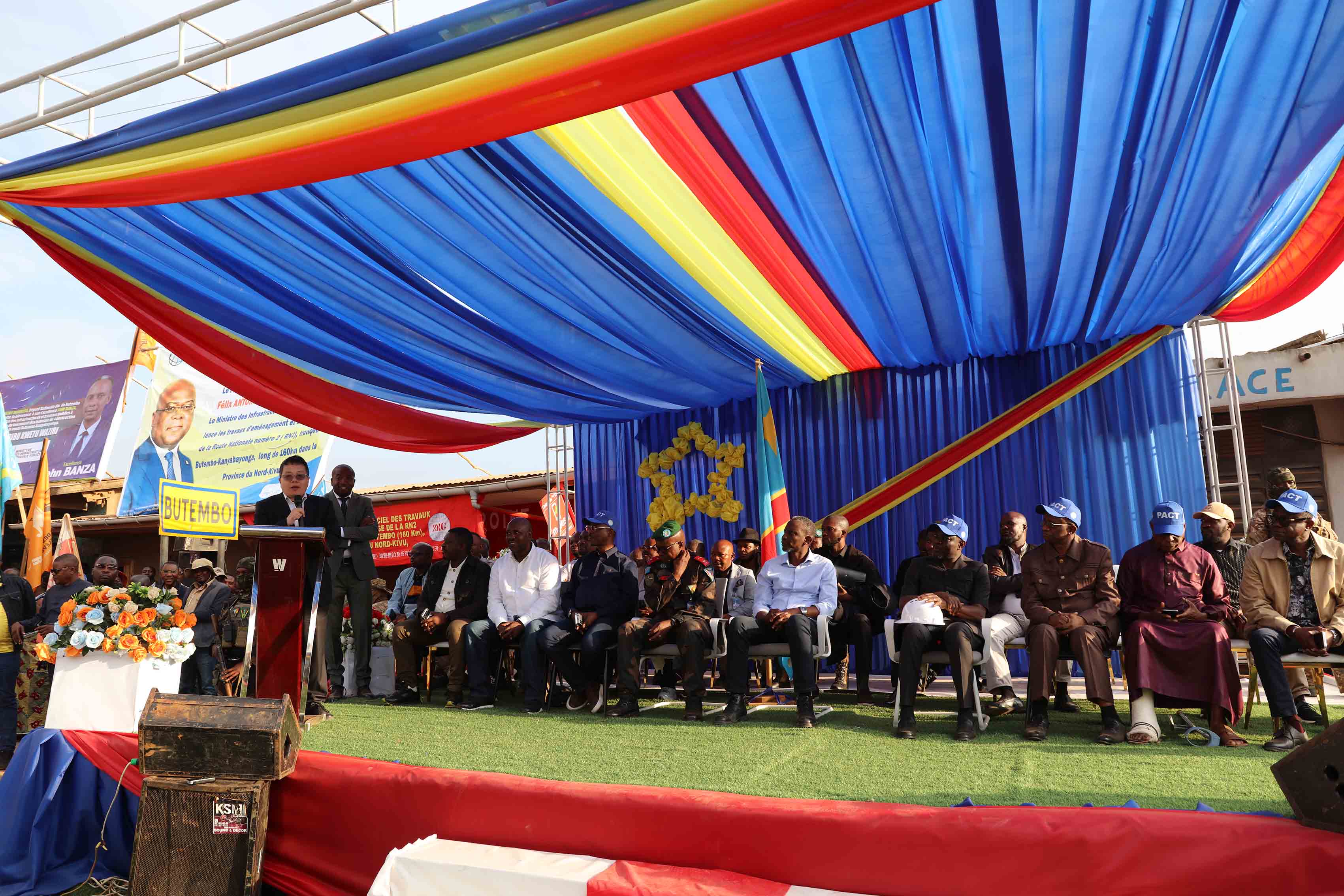 RN2, axe Butembo-Kanyabayonga : lancement officiel des travaux de bitumage d’un tronçon stratégique pour le Nord-Kivu